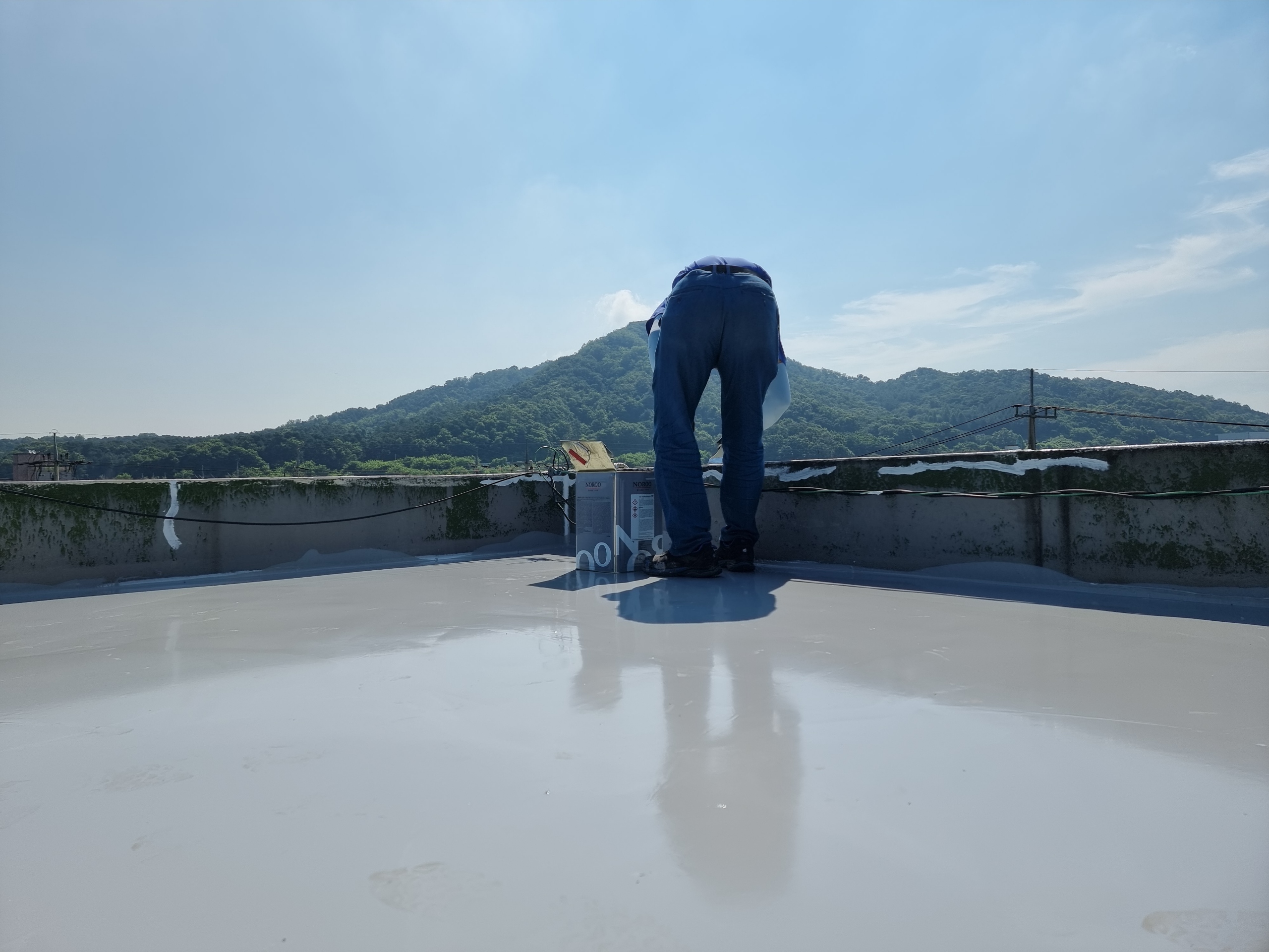 옥상 우레탄 방수 마감 공사 사례 2 — 설비반장